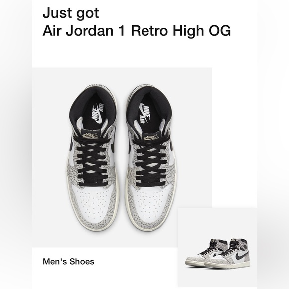 Nike Air Jordan 1 Retro High OG “White Cement” aka “Elephant Print” sneakers - Picture 7 of 12